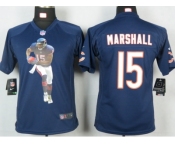 nike youth nfl jerseys chicago bears #15 brandon marshall blue[portrait fashion]