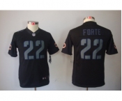 nike youth nfl jerseys chicago bears #22 matt forte black[nike impact limited]