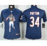 nike youth nfl jerseys chicago bears #34 payton blue[portrait fashion]