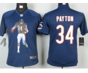 nike youth nfl jerseys chicago bears #34 payton blue[portrait fashion]