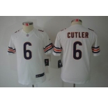 nike youth nfl jerseys chicago bears #6 cutler white[nike limited]