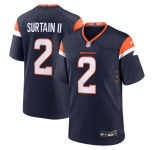 Men's Denver Broncos #2 Pat Surtain II Navy 2024 Game Stitched Jersey