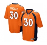 Men's Nike Denver Broncos #30 Phillip Lindsay Game Orange Team Color NFL Jersey