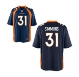 Men's Nike Denver Broncos #31 Justin Simmons Game Navy Blue Alternate NFL Jersey