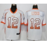 Men Nike Denver Broncos #12 Paxton Lynch Drift Fashion Elite White Jersey