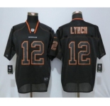 Men Nike Denver Broncos #12 Paxton Lynch Lights Out Black Elite Jerseys