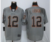 Men Nike Denver Broncos #12 Paxton Lynch Lights Out Gray Elite Jerseys