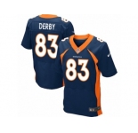 Men Nike Denver Broncos #83 A.J. Derby Elite Navy Blue Alternate NFL Jersey