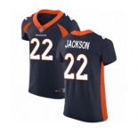 Men's Denver Broncos #22 Kareem Jackson Navy Blue Alternate Vapor Untouchable Elite Player Football Jersey