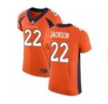 Men's Denver Broncos #22 Kareem Jackson Orange Team Color Vapor Untouchable Elite Player Football Jersey