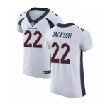 Men's Denver Broncos #22 Kareem Jackson White Vapor Untouchable Elite Player Football Jersey