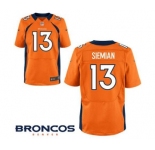 Men's Nike Denver Broncos #13 Trevor Siemian Elite Orange Team Color NFL Jersey