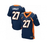 Men's Nike Denver Broncos #27 Brendan Langley Elite Navy Blue Alternate NFL Jersey