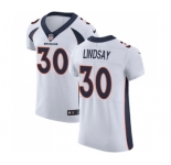 Men's Nike Denver Broncos #30 Phillip Lindsay White Vapor Untouchable Elite Player NFL Jersey