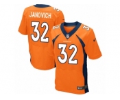 Men's Nike Denver Broncos #32 Andy Janovich Elite Orange Team Color NFL Jersey