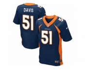 Men's Nike Denver Broncos #51 Todd Davis Elite Navy Blue Alternate NFL Jersey