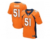 Men's Nike Denver Broncos #51 Todd Davis Elite Orange Team Color NFL Jersey