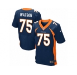 Men's Nike Denver Broncos #75 Menelik Watson Elite Navy Blue Alternate NFL Jersey