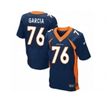 Men's Nike Denver Broncos #76 Max Garcia Elite Navy Blue Alternate NFL Jersey