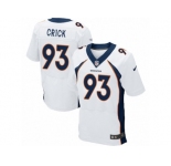 Men's Nike Denver Broncos #93 Jared Crick Elite White NFL Jersey