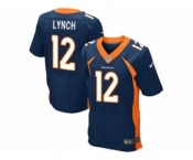 Nike Denver Broncos #12 Paxton Lynch Navy Blue Alternate Men's Stitched NFL New Elite Jersey[Lynch]