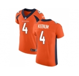 Nike Denver Broncos #4 Case Keenum Orange Team Color Men Stitched NFL Vapor Untouchable Elite Jersey