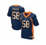 Nike Denver Broncos #58 Von Miller Navy Blue Alternate Men's Stitched NFL New Elite Gold Jersey