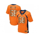 Nike Denver Broncos #58 Von Miller Orange Team Color Men's Stitched NFL New Elite Gold Jersey