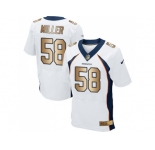 Nike Denver Broncos #58 Von Miller White Men's Stitched NFL New Elite Gold Jersey