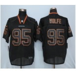 Nike Denver Broncos #95 Derek Wolfe Lights Out Black Jerseys[Elite]