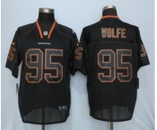 Nike Denver Broncos #95 Derek Wolfe Lights Out Black Jerseys[Elite]