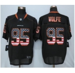 Nike Denver Broncos #95 Derek Wolfe USA Flag Fashion Black Jerseys[Elite]