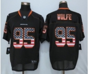Nike Denver Broncos #95 Derek Wolfe USA Flag Fashion Black Jerseys[Elite]