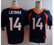 nike nfl jerseys denver broncos #14 latimer blue[new Elite]