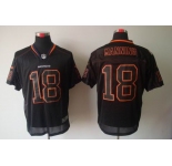 nike nfl jerseys denver broncos #18 manning black[Elite lights out]