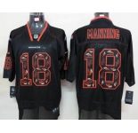 nike nfl jerseys denver broncos #18 manning black[Elite united sideline]