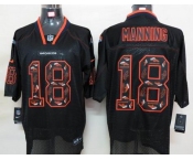 nike nfl jerseys denver broncos #18 manning black[Elite united sideline]