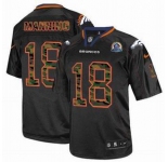 nike nfl jerseys denver broncos #18 manning black[camo fashion Elite 50th Patch]