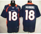 nike nfl jerseys denver broncos #18 manning blue[Elite 50th Patch]