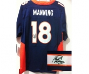 nike nfl jerseys denver broncos #18 manning blue[Elite signature]