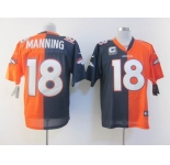 nike nfl jerseys denver broncos #18 manning orange-blue[Elite split]