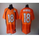 nike nfl jerseys denver broncos #18 manning orange[Elite 50th Patch]