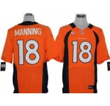 nike nfl jerseys denver broncos #18 manning orange[Elite c patch]