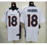 nike nfl jerseys denver broncos #18 manning white[Elite 50th Patch]