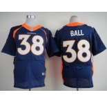 nike nfl jerseys denver broncos #38 ball blue[new Elite]