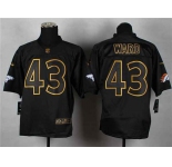 nike nfl jerseys denver broncos #43 ward black[Elite gold lettering fashion]