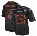 nike nfl jerseys denver broncos #58 miller black[Elite lights out 50th Patch]