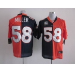 nike nfl jerseys denver broncos #58 miller blue-orange[Elite split c patch]