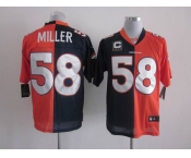 nike nfl jerseys denver broncos #58 miller blue-orange[Elite split c patch]