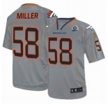nike nfl jerseys denver broncos #58 miller grey[Elite lights out 50th Patch]